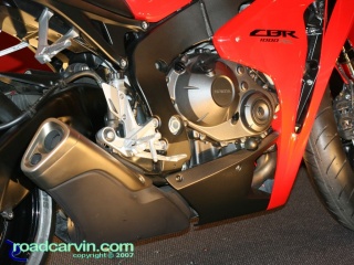2008 Honda CBR1000RR Exhaust: MotoGp inspired exhaust of the 2008 Honda CBR1000RR.